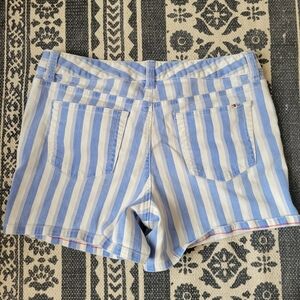 Tommy Hillfiger Striped Blue and White Women's Shorts Size 10